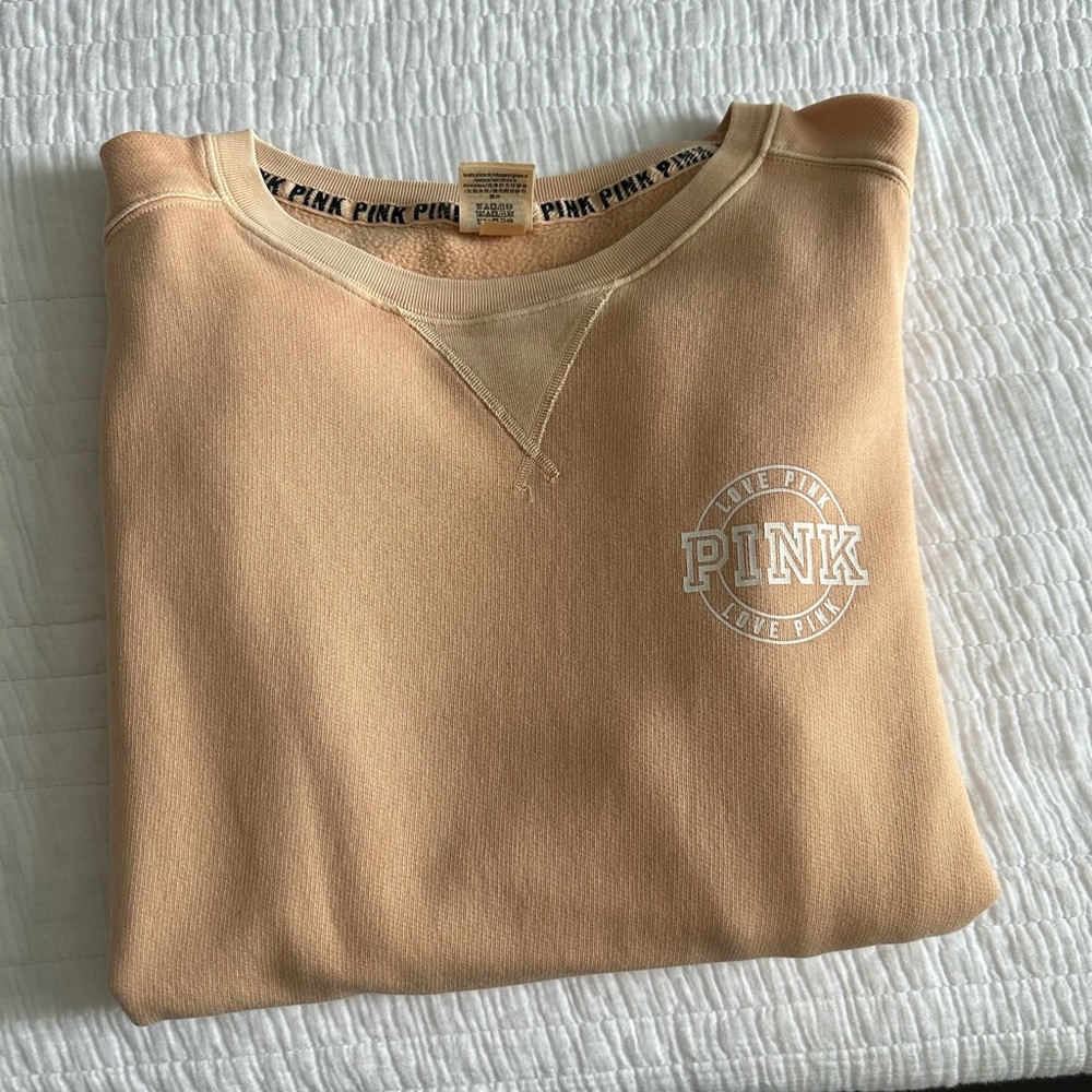 PINK Peach Crewneck